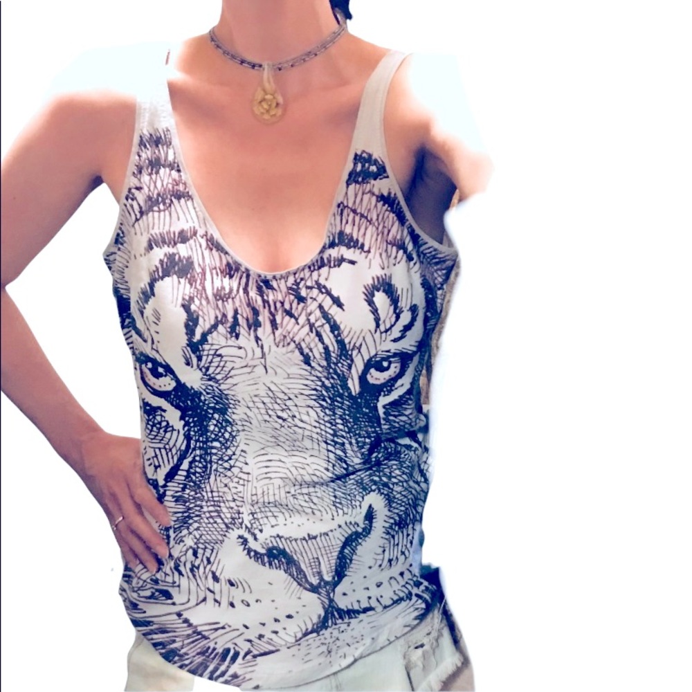 COTTON ON Tiger cotton loose fit tank top gray M
